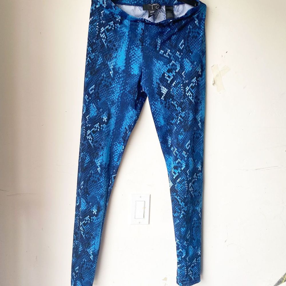 Peony med tight legging blue snake print